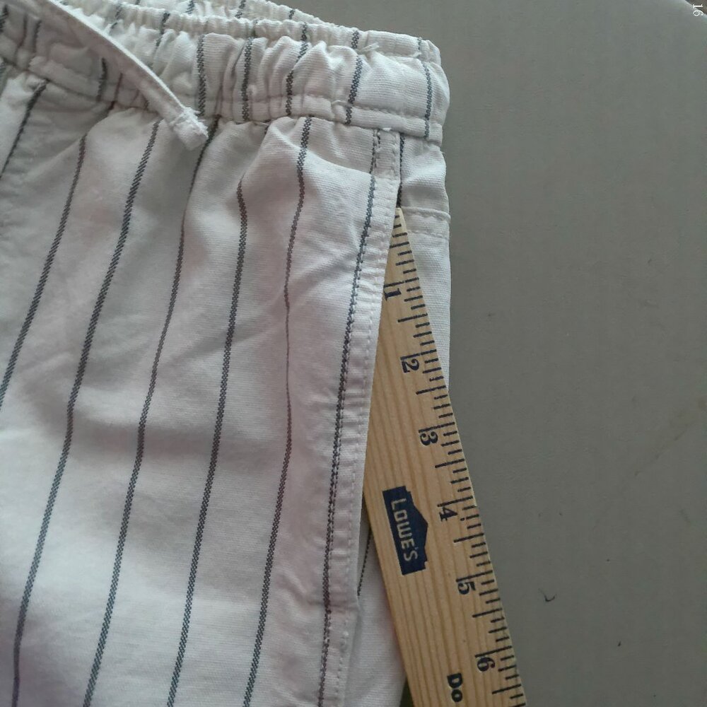AERIE NWT Pull-On Cream w/ Black Stripe Wide Leg Pants w/Pockets & Loop S - Picture 9 of 13